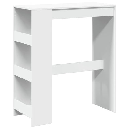 Tavolo Bar con Rastrelliera Bianco 90x40x103,5 cm Multistrato | homemem39