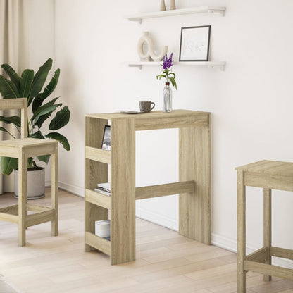 Tavolo Bar con Rastrelliera Sonoma 90x40x103,5 cm Multistrato | homemem39