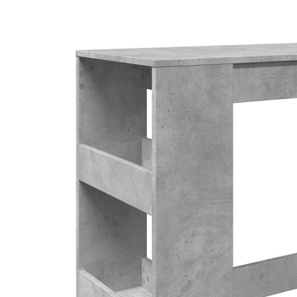Tavolo Bar con Rastrelliera Grigio 90x40x103,5 cm Multistrato | homemem39
