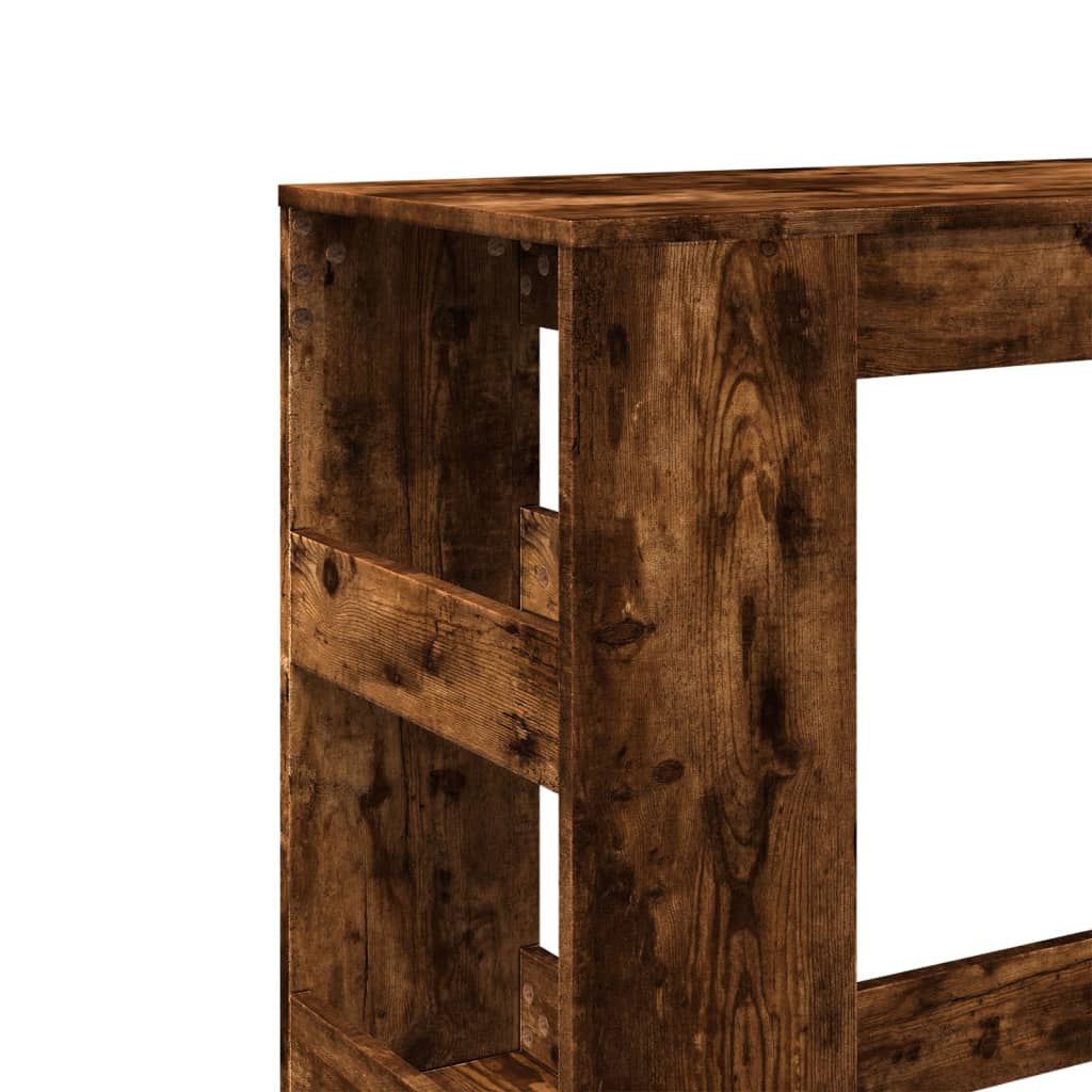 Tavolo Bar con Rastrelliera Rovere 90x40x103,5 cm Multistrato | homemem39