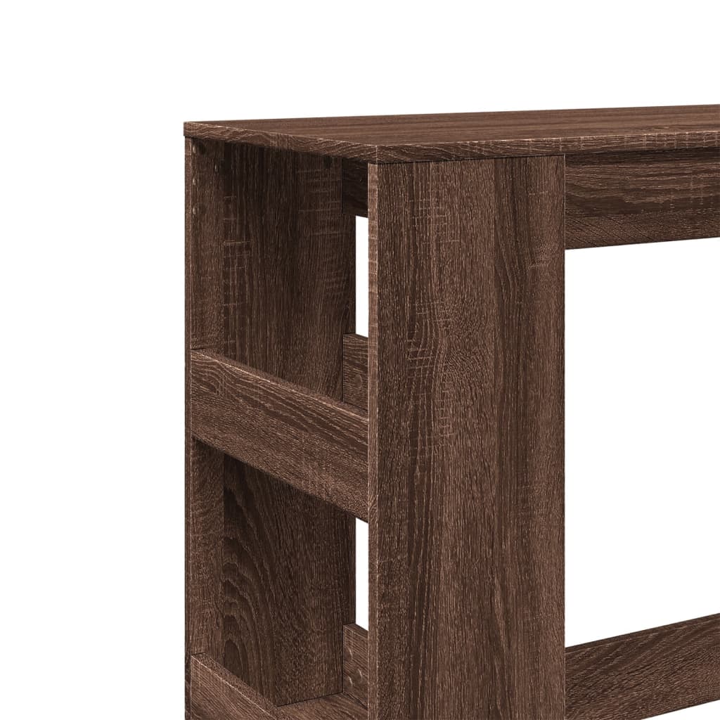 Tavolo Bar con Rastrelliera Marrone 90x40x103,5 cm Multistrato | homemem39