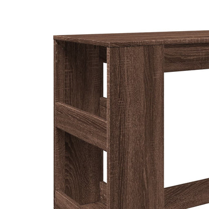 Tavolo Bar con Rastrelliera Marrone 90x40x103,5 cm Multistrato | homemem39