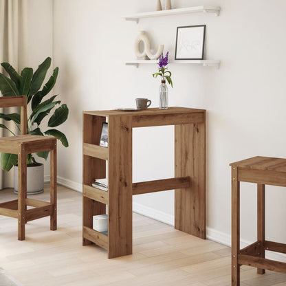 Tavolo Bar con Rastrelliera Rovere 90x40x103,5 cm Multistrato | homemem39