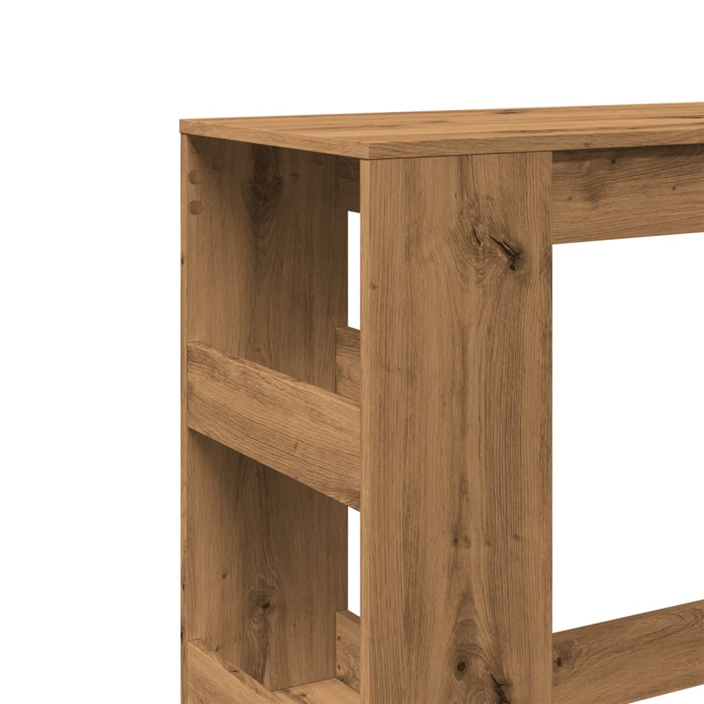 Tavolo Bar con Rastrelliera Rovere 90x40x103,5 cm Multistrato | homemem39