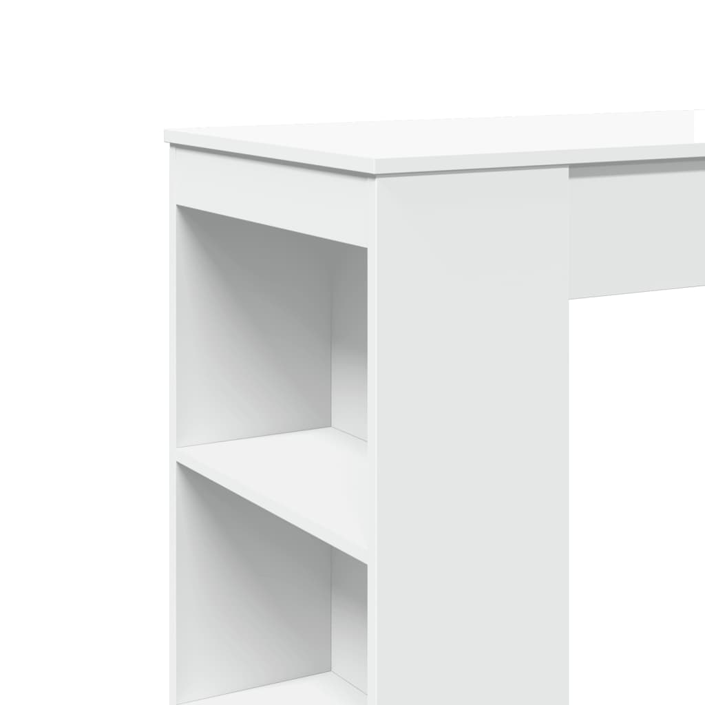 Tavolo Bar con Rastrelliera Bianco 95x47x103,5 cm Multistrato | homemem39