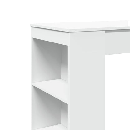 Tavolo Bar con Rastrelliera Bianco 95x47x103,5 cm Multistrato | homemem39