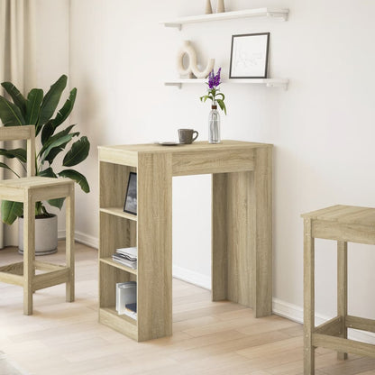 Tavolo Bar con Rastrelliera Sonoma 95x47x103,5 cm Multistrato | homemem39
