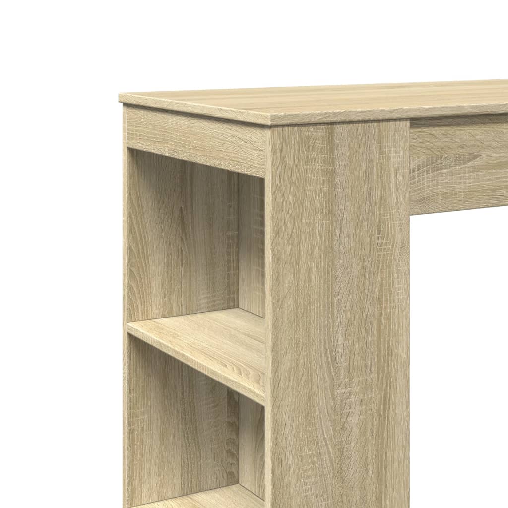Tavolo Bar con Rastrelliera Sonoma 95x47x103,5 cm Multistrato | homemem39