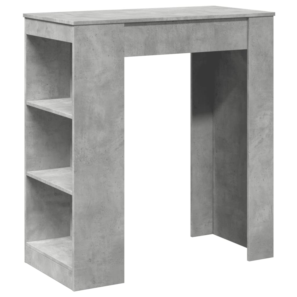 Tavolo Bar con Rastrelliera Grigio 95x47x103,5 cm Multistrato