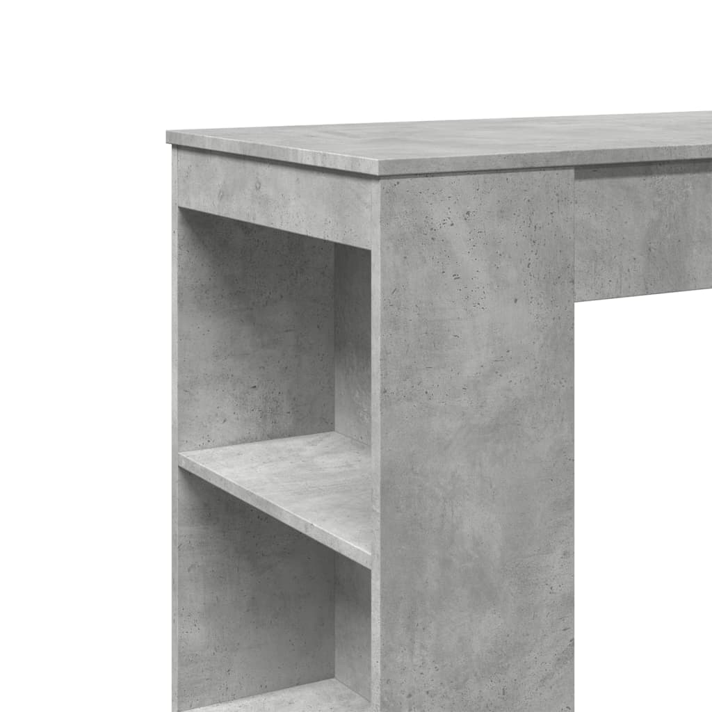 Tavolo Bar con Rastrelliera Grigio 95x47x103,5 cm Multistrato | homemem39
