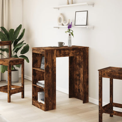 Tavolo Bar con Rastrelliera Rovere 95x47x103,5 cm Multistrato | homemem39