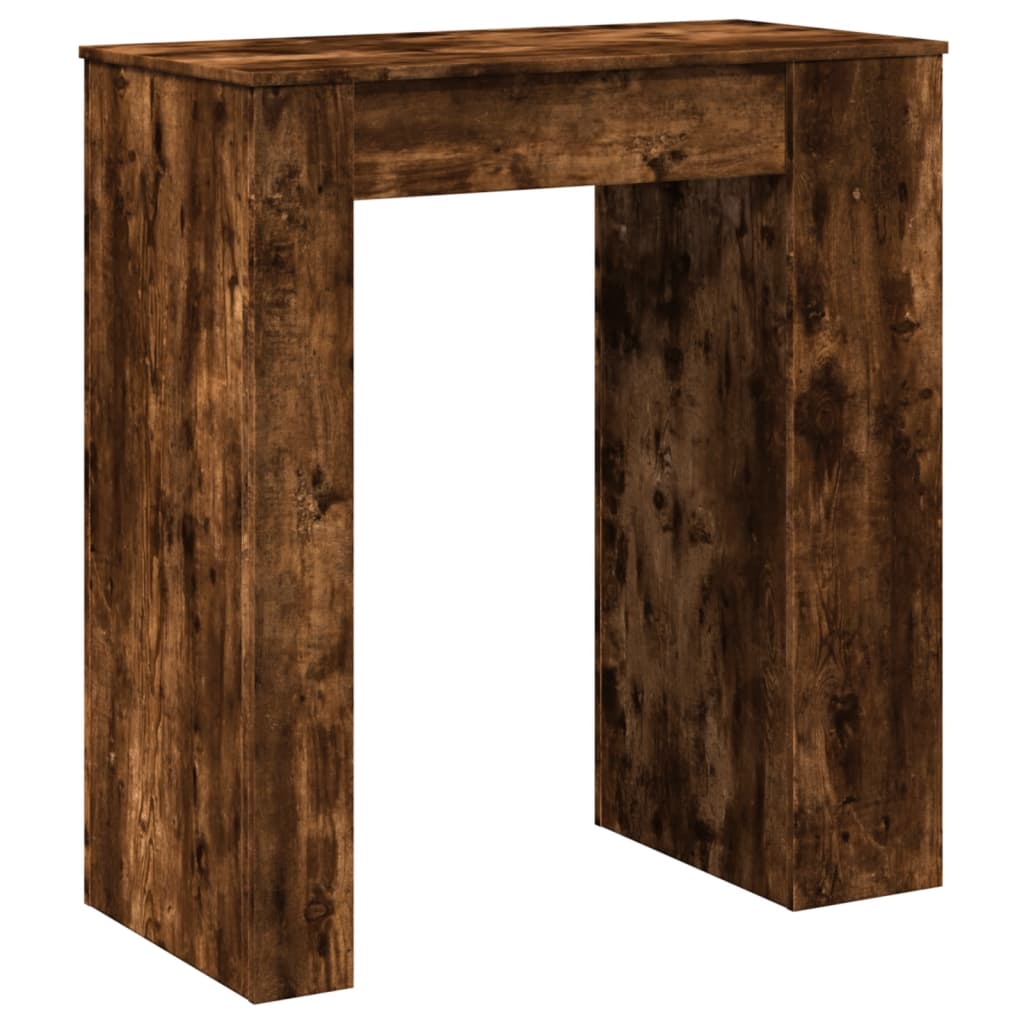 Tavolo Bar con Rastrelliera Rovere 95x47x103,5 cm Multistrato | homemem39
