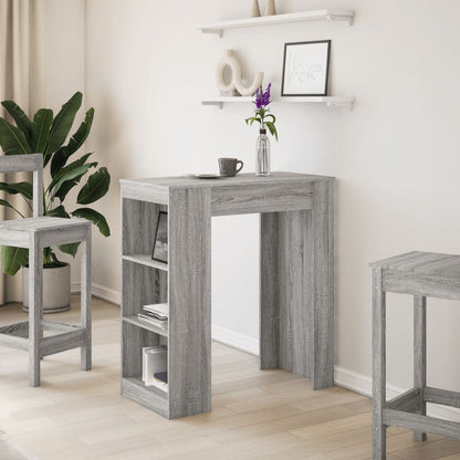 Tavolo Bar con Rastrelliera Grigio 95x47x103,5 cm Multistrato | homemem39