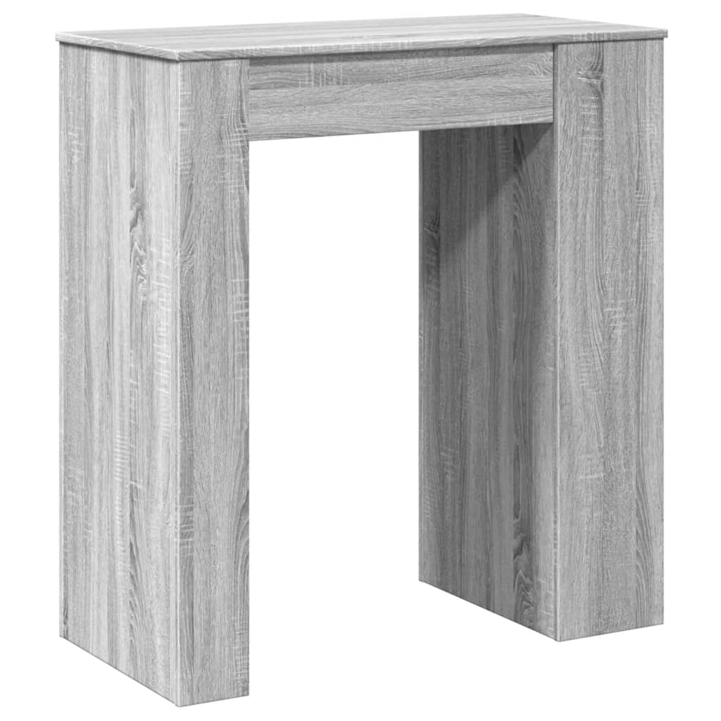 Tavolo Bar con Rastrelliera Grigio 95x47x103,5 cm Multistrato | homemem39