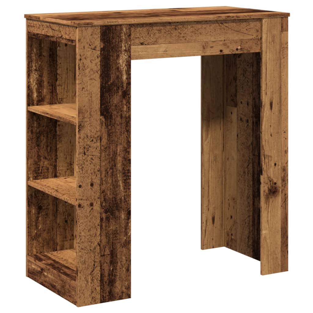 Tavolo Bar con Rastrelliera Antico 95x47x103,5 cm Multistrato | homemem39