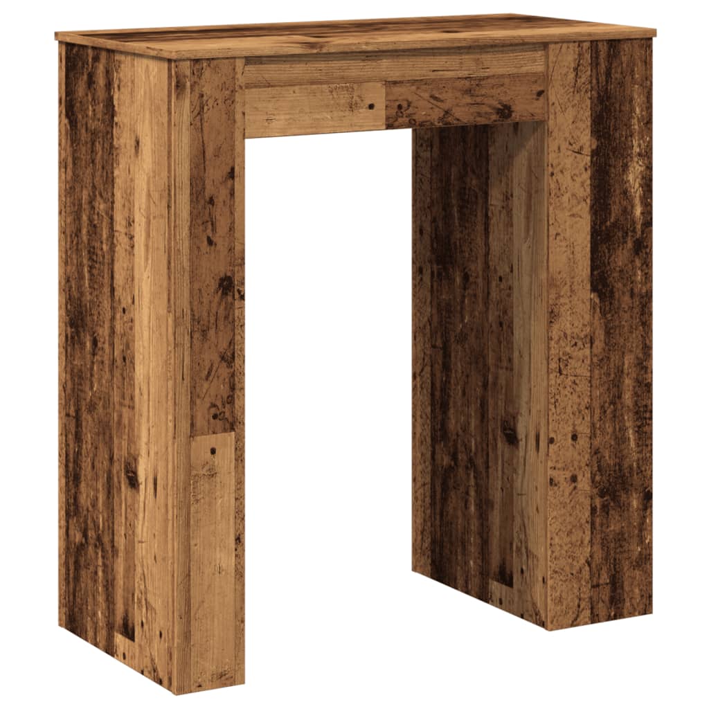 Tavolo Bar con Rastrelliera Antico 95x47x103,5 cm Multistrato | homemem39