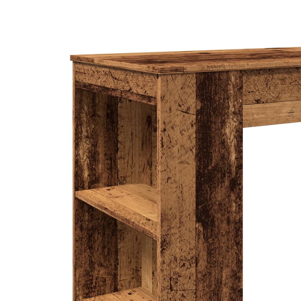 Tavolo Bar con Rastrelliera Antico 95x47x103,5 cm Multistrato | homemem39