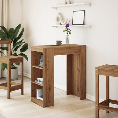 Tavolo Bar con Rastrelliera Rovere 95x47x103,5 cm Multistrato | homemem39