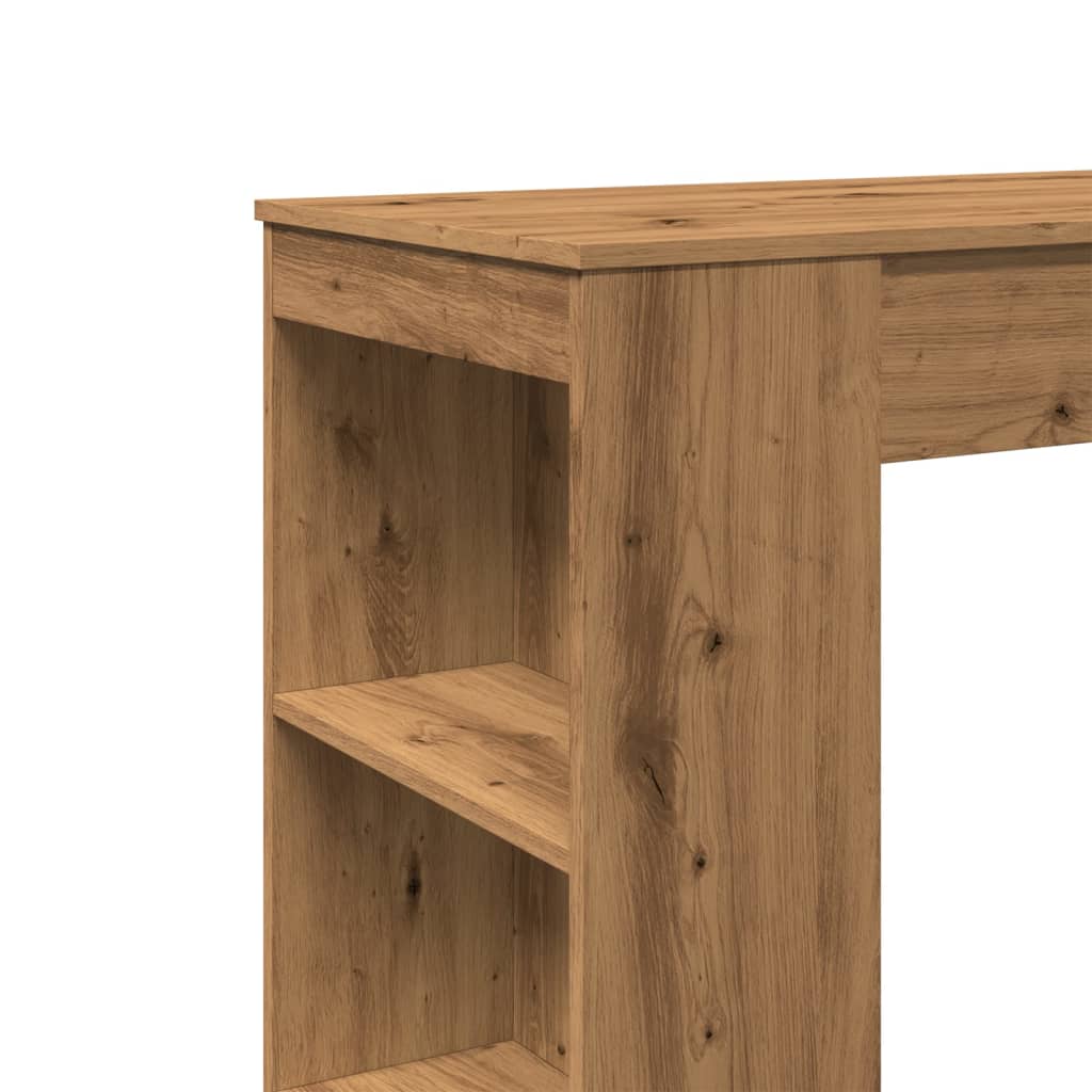 Tavolo Bar con Rastrelliera Rovere 95x47x103,5 cm Multistrato | homemem39