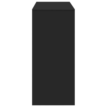 Tavolo Bar con Ripiano Nero 124x46x103,5 cm Legno Multistrato | homemem39