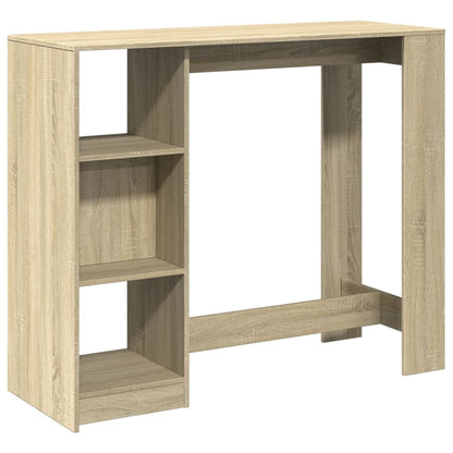 Tavolo Bar con Ripiano Rovere Sonoma 124x46x103,5cm Multistrato | homemem39