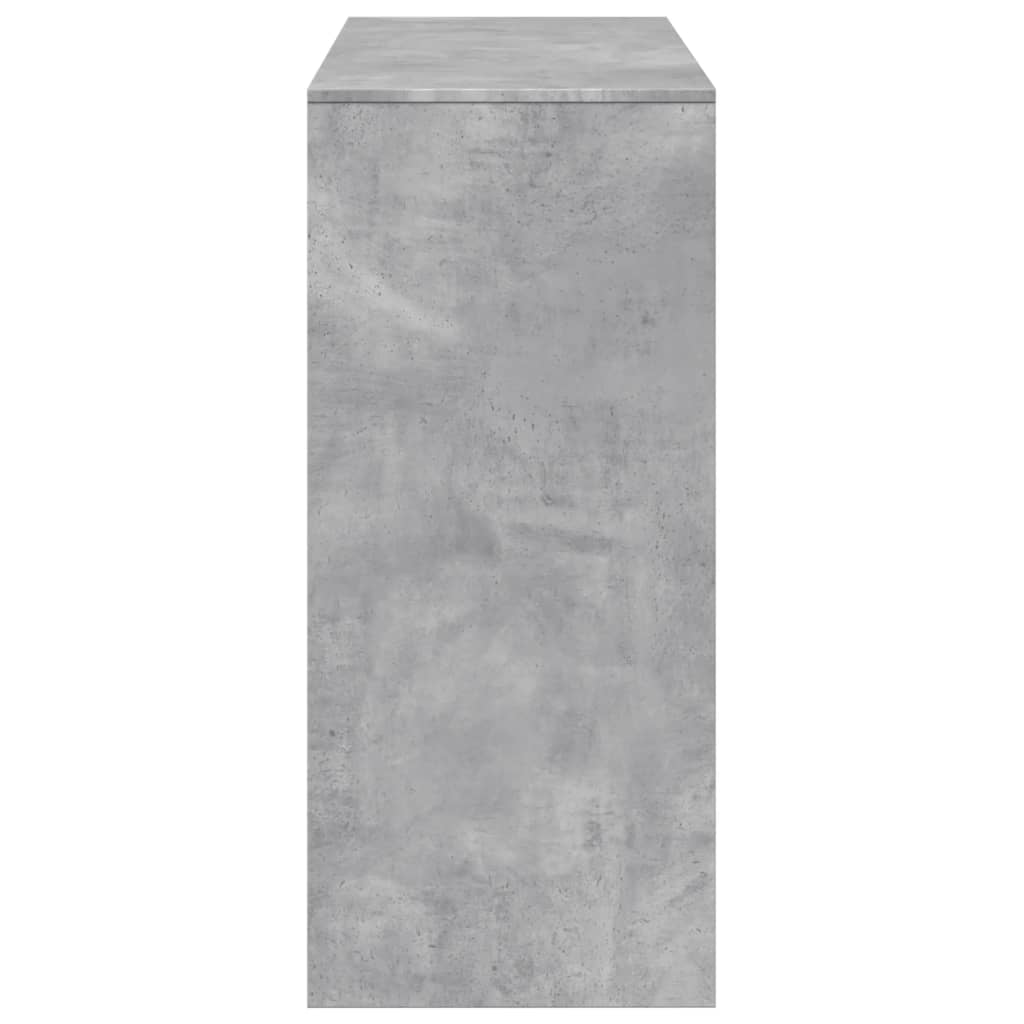 Tavolo Bar Ripiano Grigio Cemento 124x46x103,5 cm Multistrato | homemem39