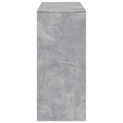 Tavolo Bar Ripiano Grigio Cemento 124x46x103,5 cm Multistrato