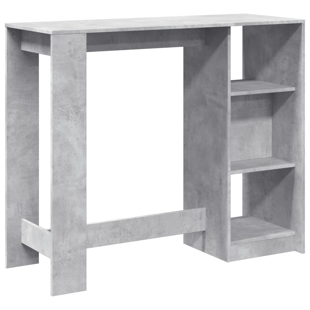 Tavolo Bar Ripiano Grigio Cemento 124x46x103,5 cm Multistrato | homemem39