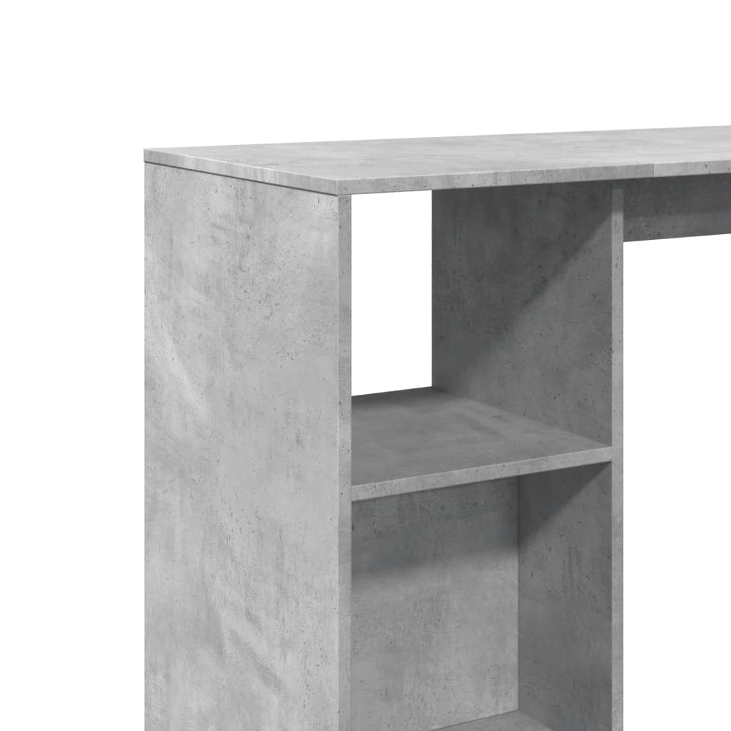 Tavolo Bar Ripiano Grigio Cemento 124x46x103,5 cm Multistrato | homemem39