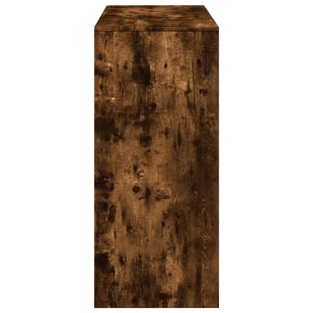 Tavolo Bar con Ripiano Rovere Fumo 124x46x103,5 cm Multistrato | homemem39