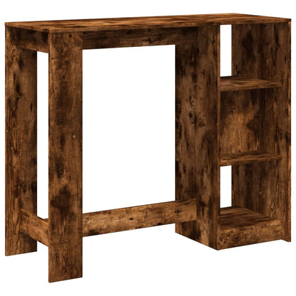 Tavolo Bar con Ripiano Rovere Fumo 124x46x103,5 cm Multistrato | homemem39