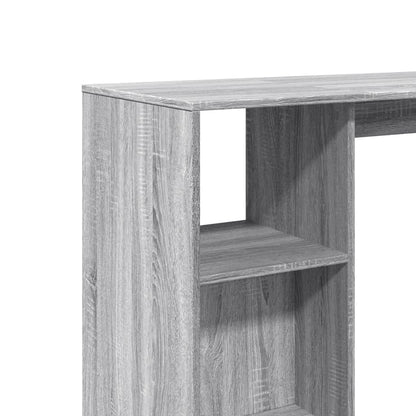 Tavolo Bar con Ripiano Grigio Sonoma 124x46x103,5cm Multistrato | homemem39