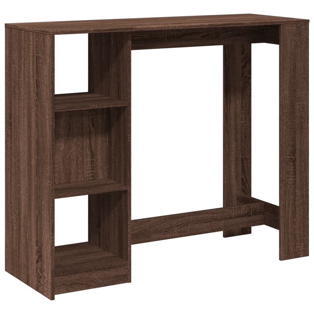 Tavolo Bar Ripiano Rovere Marrone 124x46x103,5 cm Multistrato | homemem39
