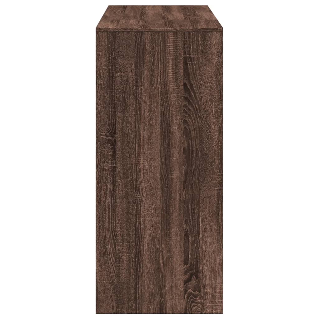 Tavolo Bar Ripiano Rovere Marrone 124x46x103,5 cm Multistrato | homemem39