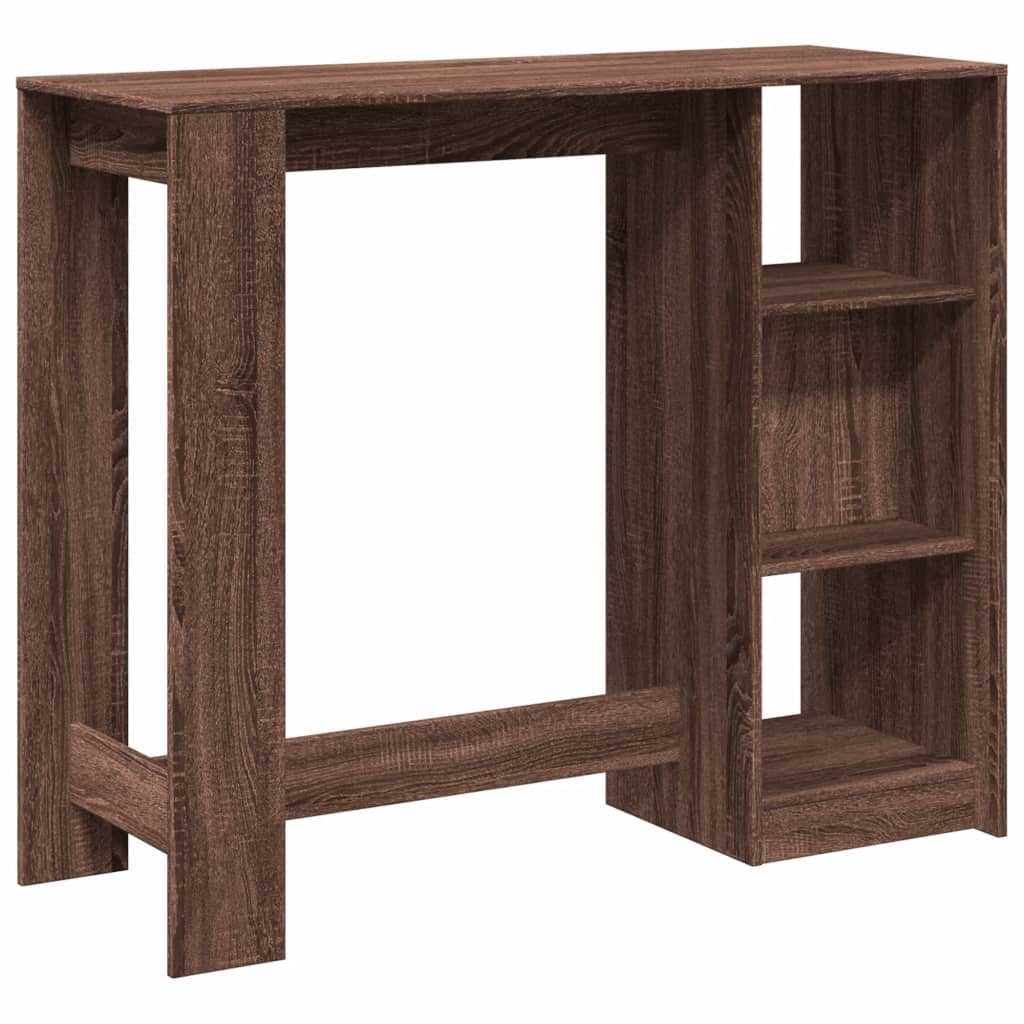 Tavolo Bar Ripiano Rovere Marrone 124x46x103,5 cm Multistrato | homemem39