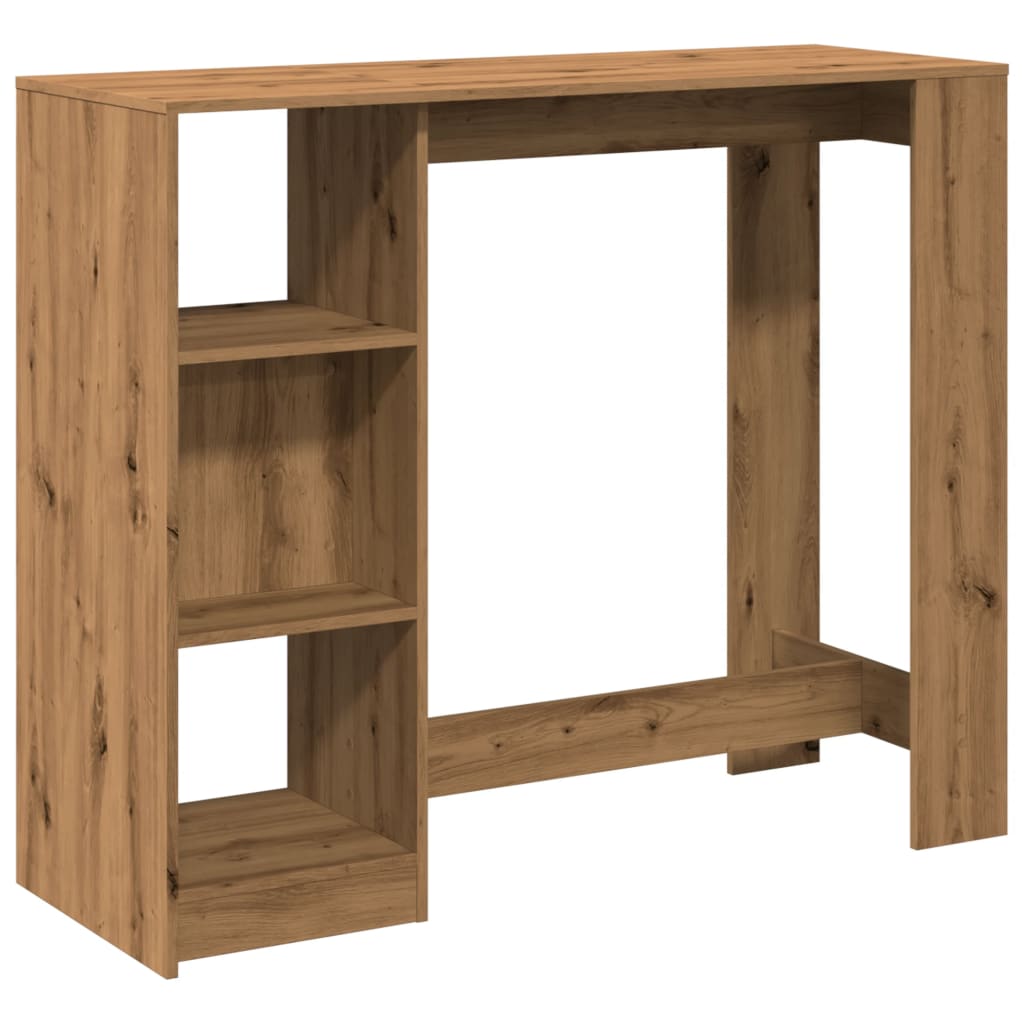 Tavolo Bar con Ripiano Rovere 124x46x103,5 cm Multistrato | homemem39