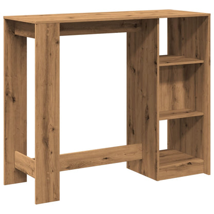 Tavolo Bar con Ripiano Rovere 124x46x103,5 cm Multistrato | homemem39