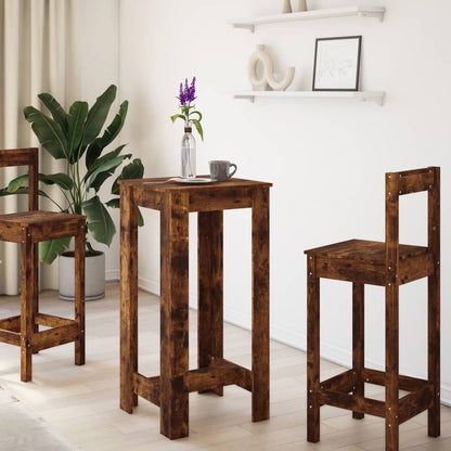 Tavolo da Bar Rovere Fumo 51x50x103,5 cm in Legno Multistrato | homemem39