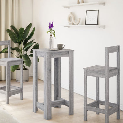 Tavolo da Bar Grigio Sonoma 51x50x103,5 cm in Legno Multistrato | homemem39