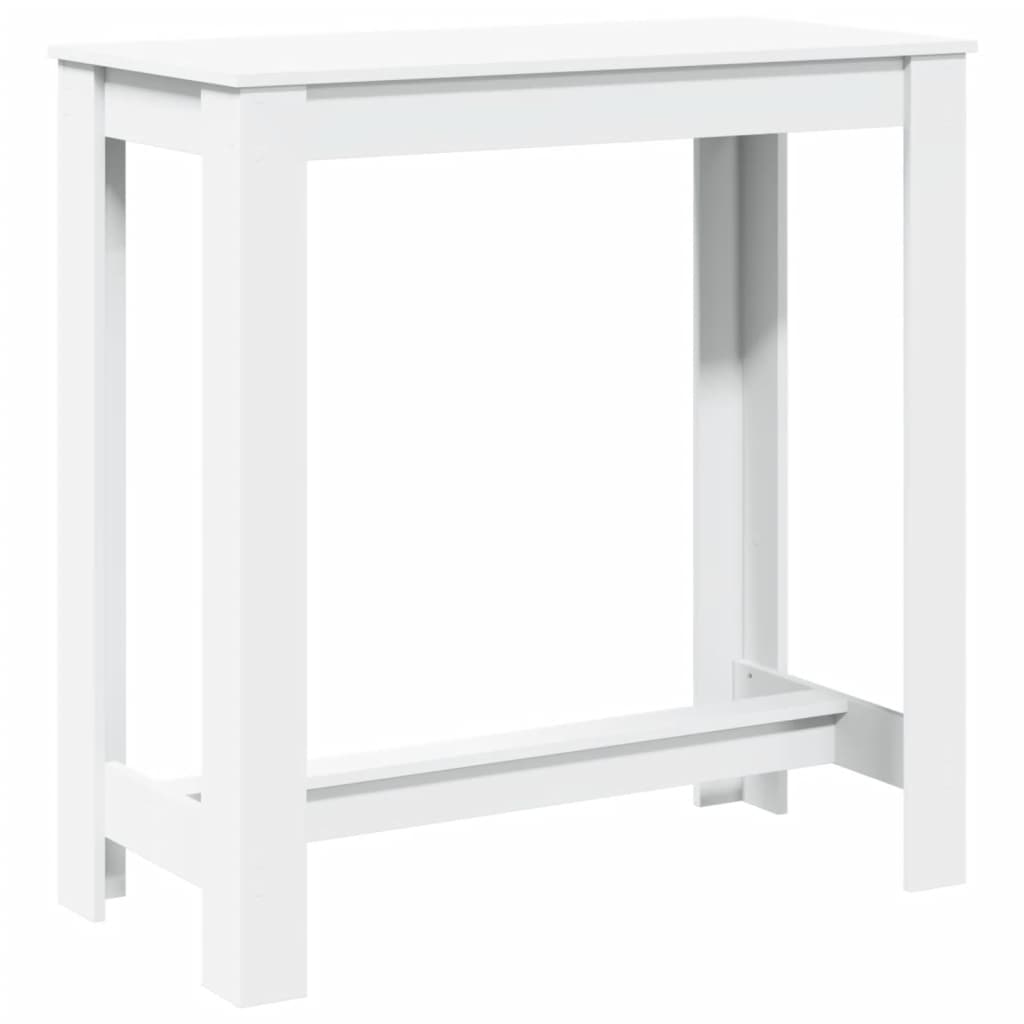 Tavolo da Bar Bianco 102x50x103,5 cm in Legno Multistrato | homemem39