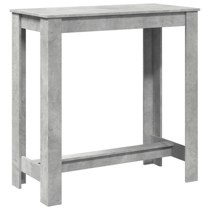 Tavolo da Bar Grigio Cemento 102x50x103,5 cm Legno Multistrato
