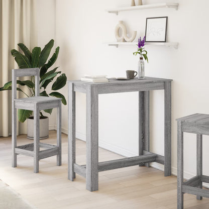 Tavolo da Bar Grigio Sonoma 102x50x103,5cm in Legno Multistrato