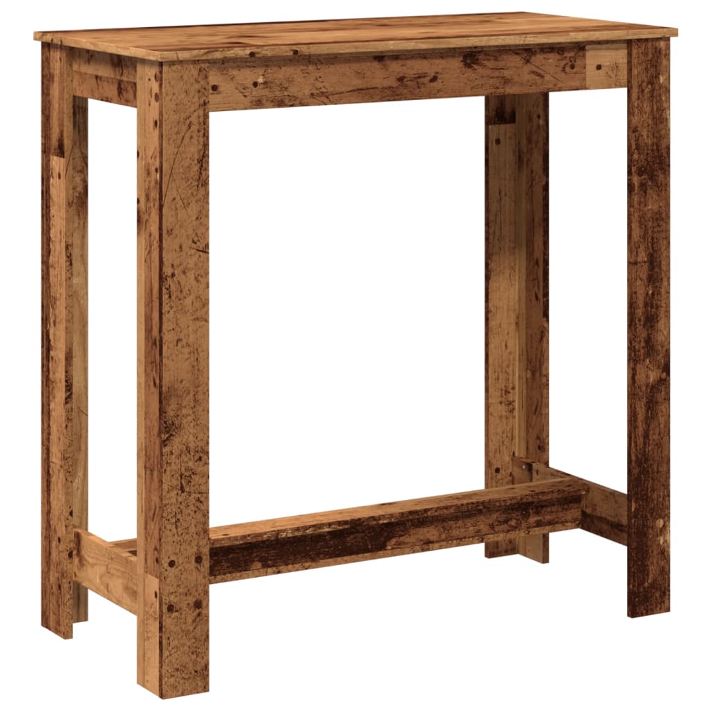 Tavolo da Bar Legno Antico 102x50x103,5 cm in Legno Multistrato