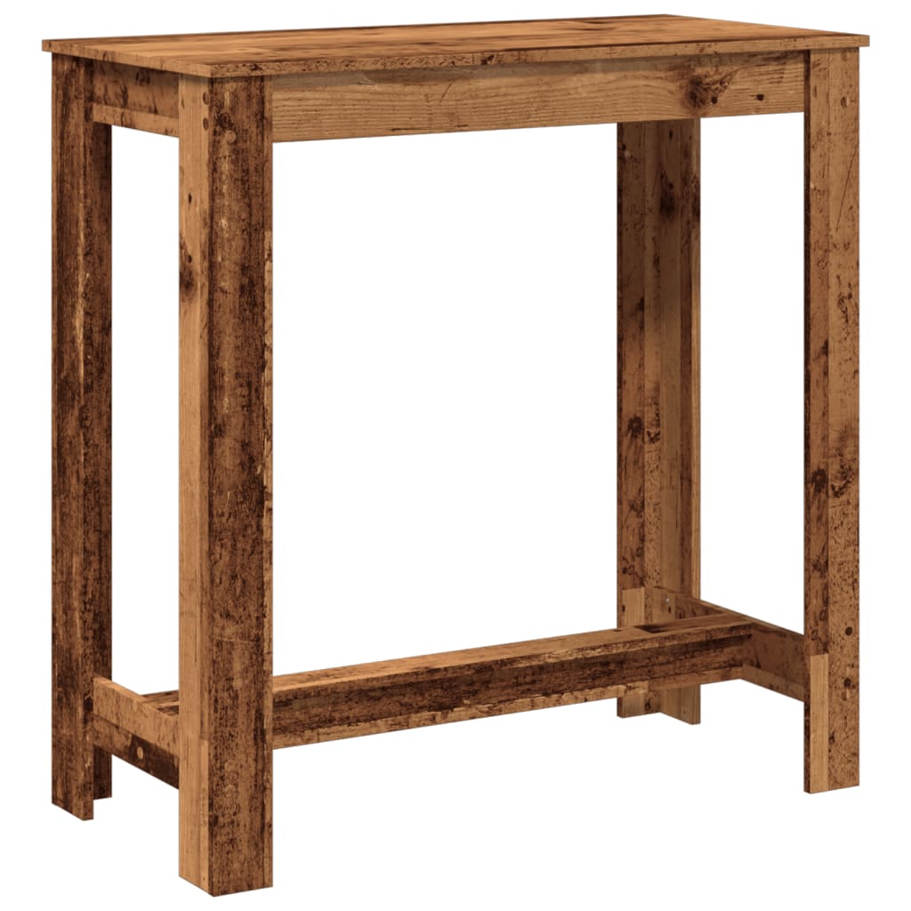 Tavolo da Bar Legno Antico 102x50x103,5 cm in Legno Multistrato | homemem39