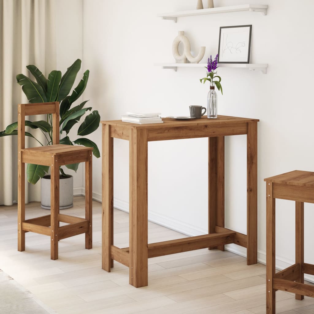 Tavolo Bar Rovere Artigianale 102x50x103,5 cm Legno Multistrato | homemem39