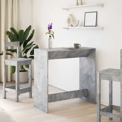 Tavolo da Bar Grigio Cemento 102x50x103,5 cm Legno Multistrato | homemem39