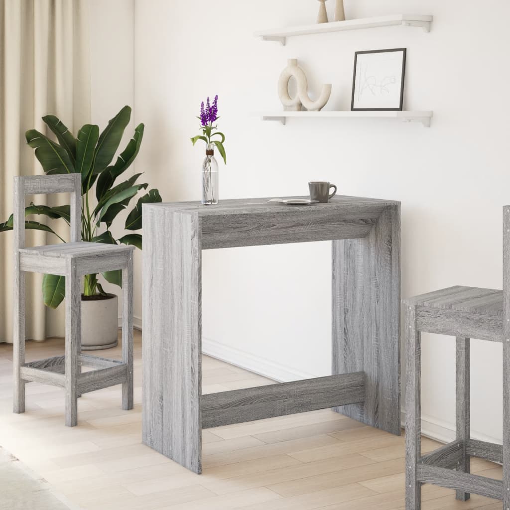Tavolo da Bar Grigio Sonoma 102x50x103,5cm in Legno Multistrato