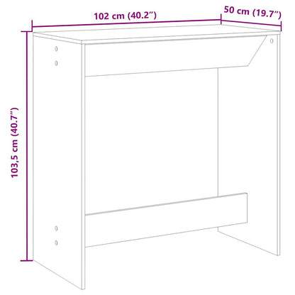 Tavolo da Bar Legno Antico 102x50x103,5 cm in Legno Multistrato | homemem39
