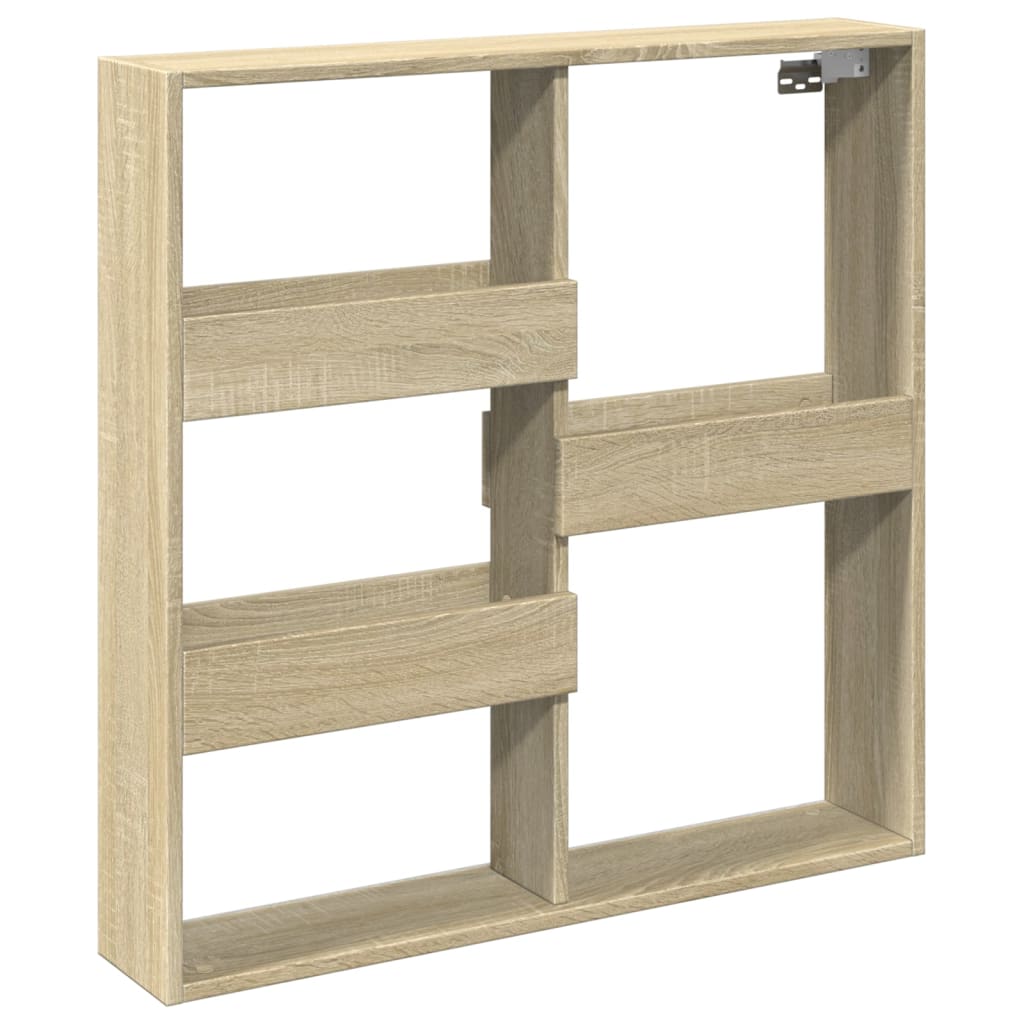 Armadietto a Muro Rovere Sonoma 80x15x80 cm Legno Multistrato | homemem39