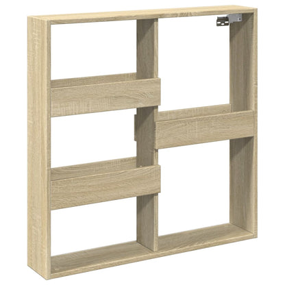 Armadietto a Muro Rovere Sonoma 80x15x80 cm Legno Multistrato | homemem39